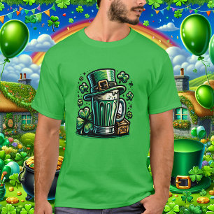 Grüner Bierhut T-Shirt