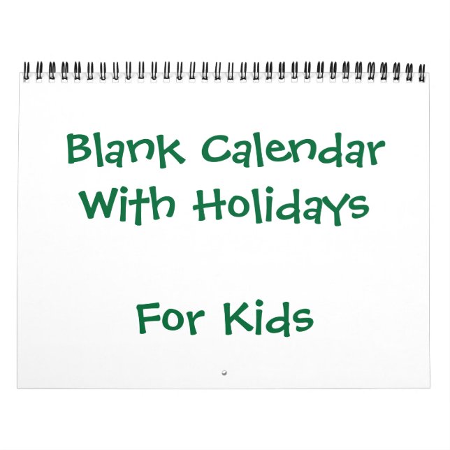 Grüner Blankenkalender mit Ferien für Kinder Kalender (Titelbild)