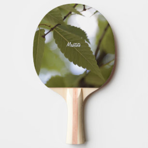 grüner Blatt meditieren Naturgarten Zweig Foto Tischtennis Schläger