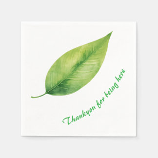 Grüner Blatt Serviette