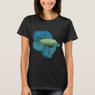 Grüner blauer Kampffisch T-Shirt