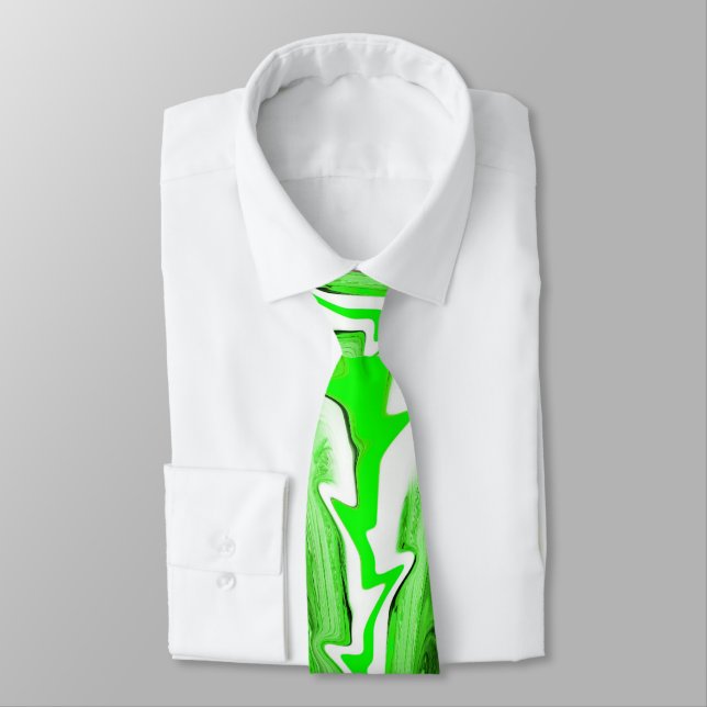 Grüner Blitz Krawatte (Gebunden)