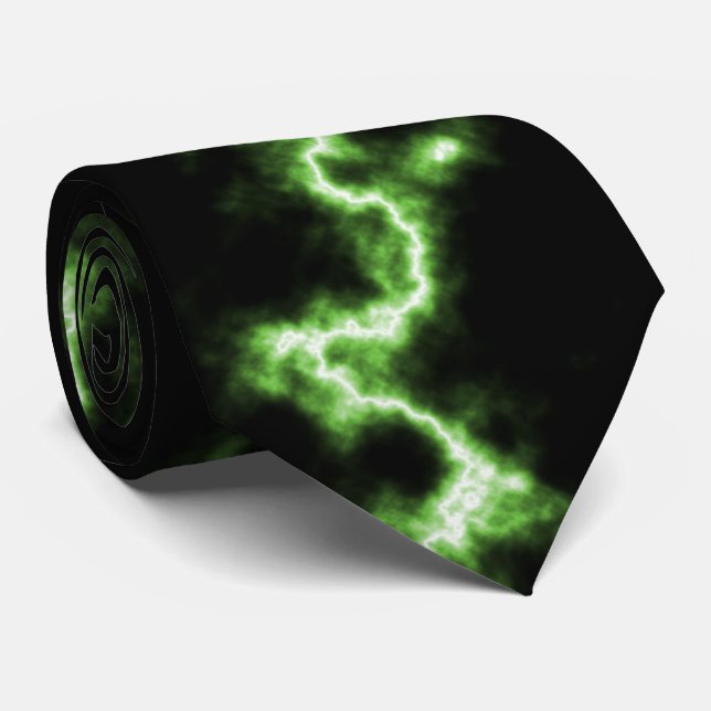 Grüner Blitz Krawatte (Gerollt)