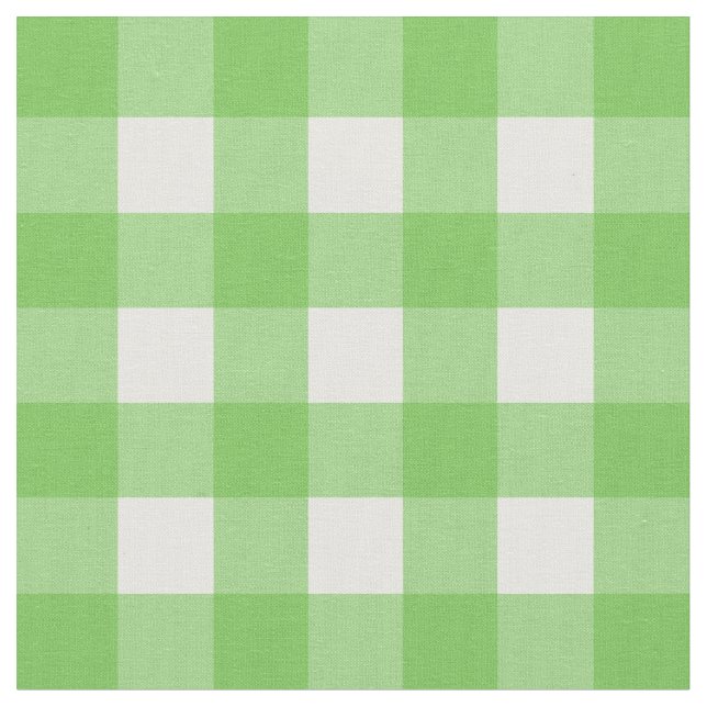 Grüner Blitz u. weißer Gingham-Karo Stoff (Nahaufnahme)