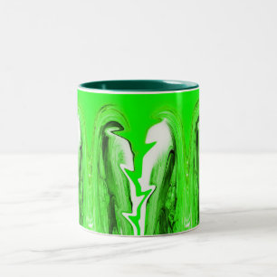 Grüner Blitz Zweifarbige Tasse