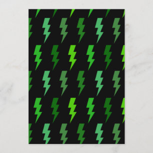 Grüner Blitzschlag Elektrosturm Thunder Einladung
