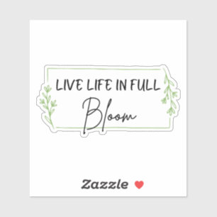 Grüner Blumenaufkleber Inspiration Vinyl Sticker