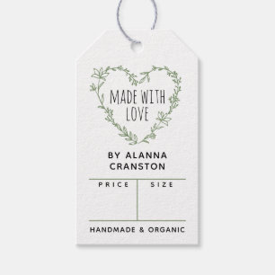 Grüner Blumenkranz aus Liebe Geschenkanhänger