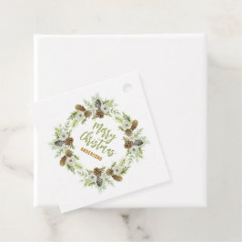 Grüner Blumenstrauß Geschenkanhänger