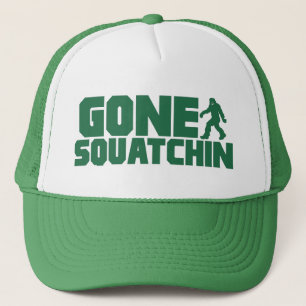 Grüner Bobo GEGANGENER SQUATCHIN Hut, der Bigfoot Truckerkappe
