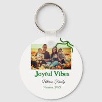 Grüner Bogen fröhlich Vibes fügt Familienname Foto