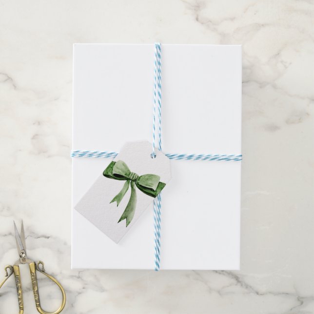 Grüner Bogen Geschenkanhänger (Mit Garn)