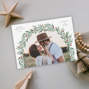 Grüner Bogen Moderne Schrift Foto Weihnachten