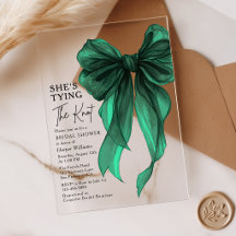 Grüner Bogen Sie bindet den Knoten Brautparty