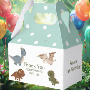 Grüner Boho-Dinosaurier Geschenkschachtel