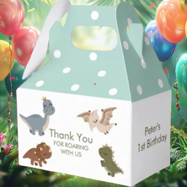 Grüner Boho-Dinosaurier Geschenkschachtel (Perfect for parties, this vibrant centerpiece will amaze guests and create unforgettable memories. )