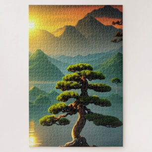 Grüner Bonsai-Baum Puzzle