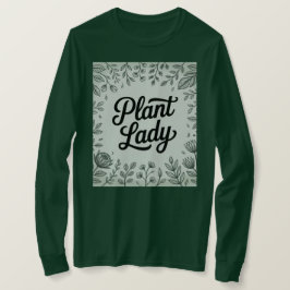 Grüner botanischer Rahmen Pflanze Lady T - Shirt