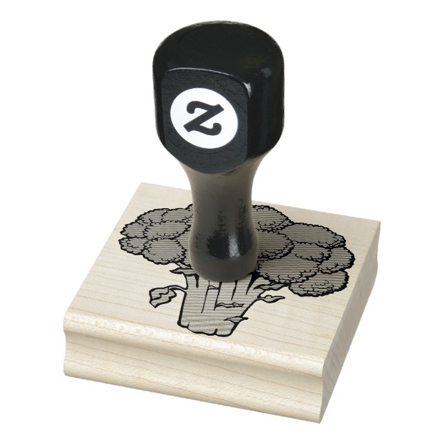 Grüner Brokkoli Gummistempel (Stempel)