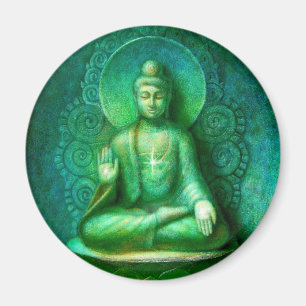 Grüner Buddha Magnet