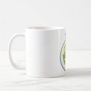 Grüner Budgie für psychische Gesundheit Kaffeetasse