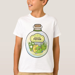 Grüner Budgie für psychische Gesundheit T-Shirt