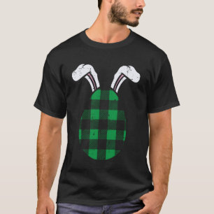Grüner Büffel-Karo-Hasenohren-Ostern 2020 Herren T-Shirt