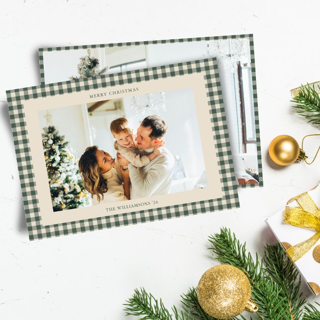 Grüner Büffel-Karo Horizontal-Foto Weihnachten (Von Creator hochgeladen)