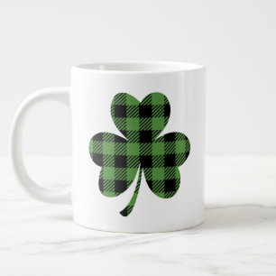 Grüner Büffel-Karo-Schelm-Rosen-Design-61104 Jumbo-Tasse