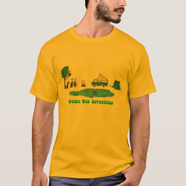 Grüner Bus wagt langes Hülsen-Shirt T-Shirt (Vorderseite)