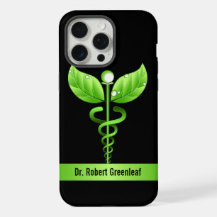 Grüner Caduceus Alternativmedizin Medizinisches Sy iPhone 15 Pro Max Hülle