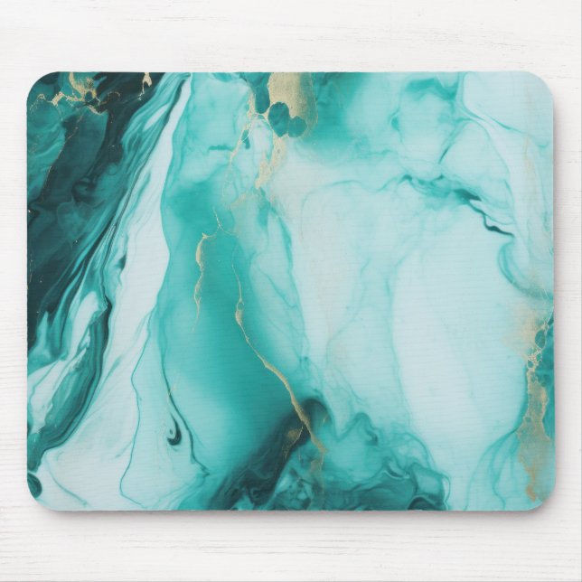 Grüner Carrara Mousepad (Vorne)