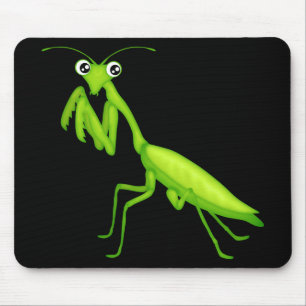 Grüner Cartoon Gebet Mantis Mousepad