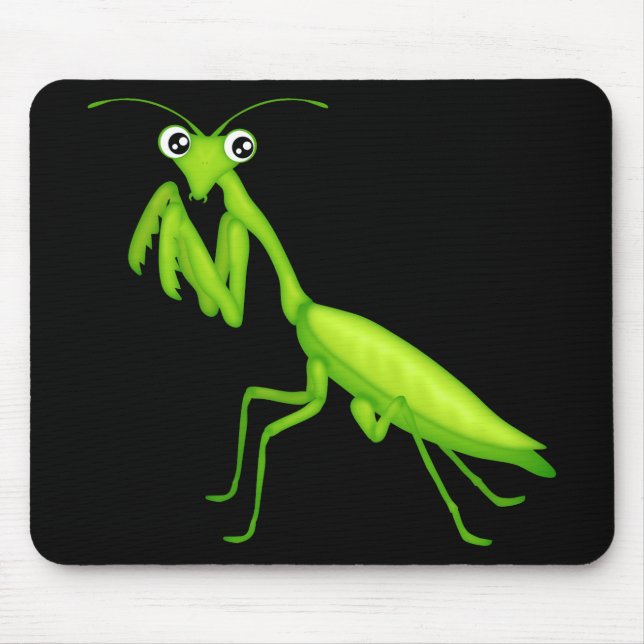 Grüner Cartoon Gebet Mantis Mousepad (Vorne)