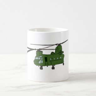 Grüner CH-47 Chinook Militär-Hubschrauber Tasse