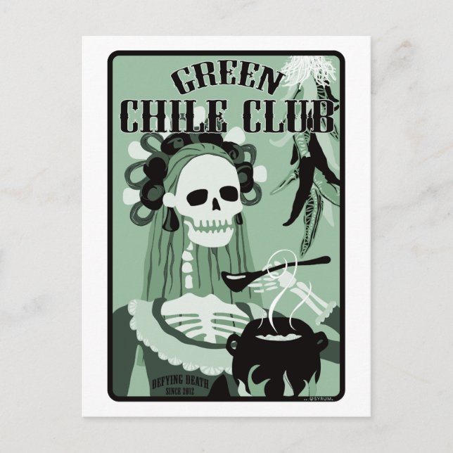 Grüner Chile Club Postkarte (Vorderseite)