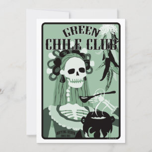 Grüner Chile Einladung