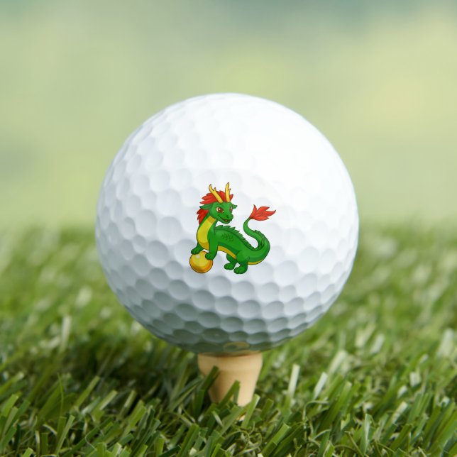 Grüner chinesischer Drache Golfball (Insitu T-Shirt)