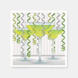 Grüner Cocktail und Band Serviette