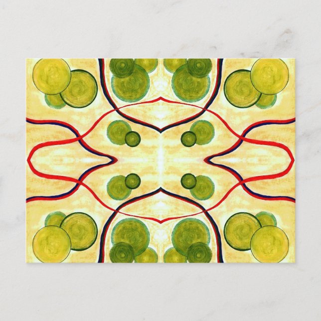 Grüner Creme-Float-Postkarte Postkarte (Vorderseite)