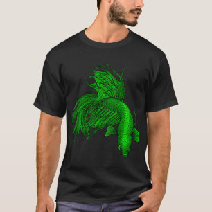 Grüner Crowntail Kampffisch T-Shirt