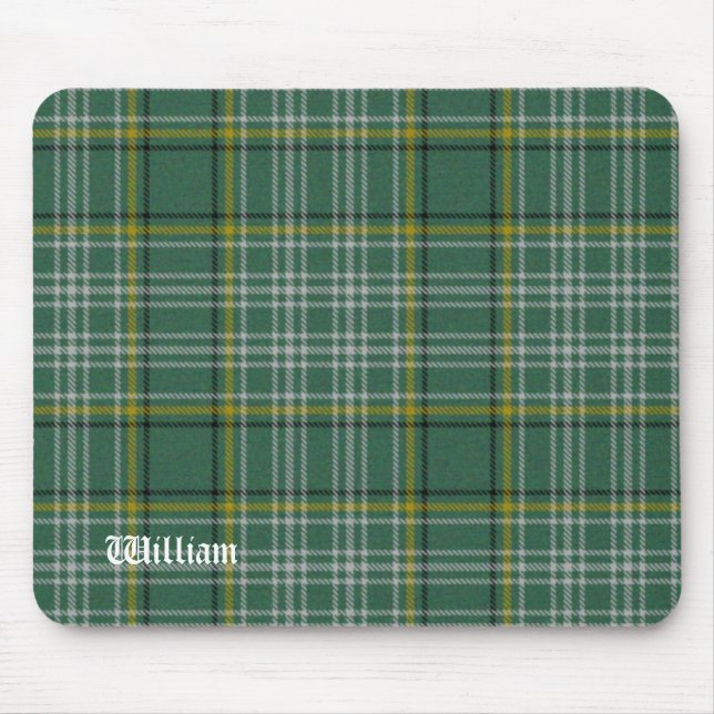 Grüner Currie Tartan kariert Mousepad (Vorne)