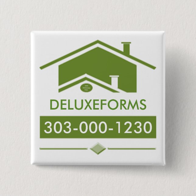 Grüner Dachboden Button (Vorderseite)