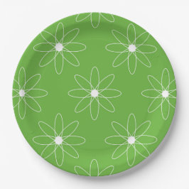 Grüner Daisy-Papierteller Pappteller