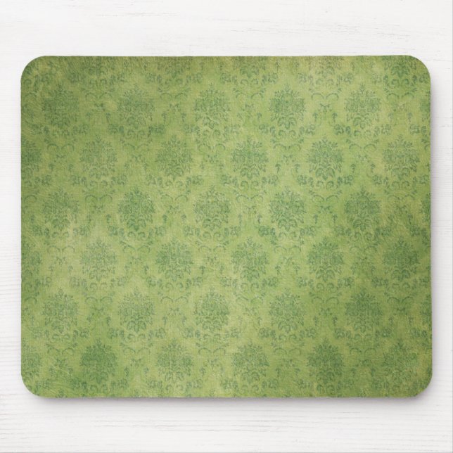 Grüner Damast-Mauspad Mousepad (Vorne)