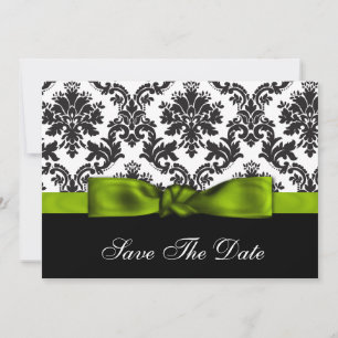 grüner Damast Save the Date