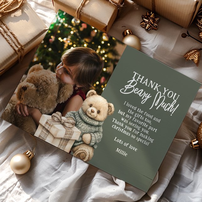 Grüner Danke Beary Weihnachtsbär (Von Creator hochgeladen)