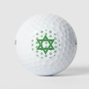 Grüner Davidstern nahtlos Golfball