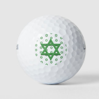 Grüner Davidstern nahtlos Golfball