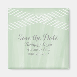 Grüner Deko Save the Date Magnet